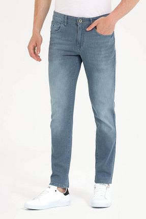 شلوار جین طوسی مردانه پاچه تنگ U.S. Polo Assn. - کد 691222791