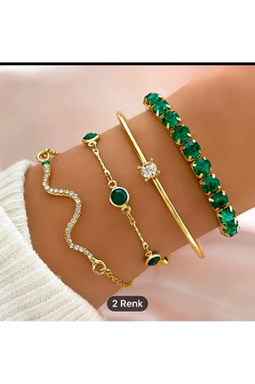 دستبند جواهر طلائی زنانه زیرکن Store - کد 890090025