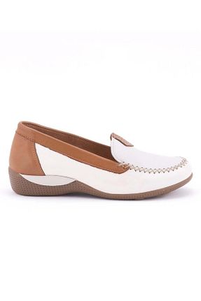 کفش کژوال بژ زنانه چرم خالص Mammamia - کد 820688571