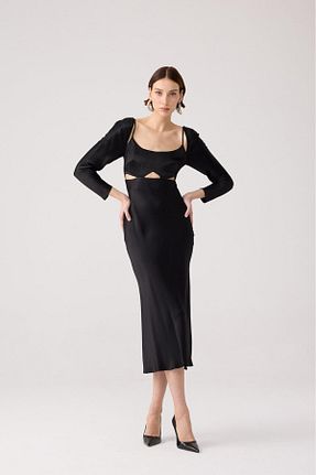 لباس مشکی زنانه بافتنی Rue - کد 883577412
