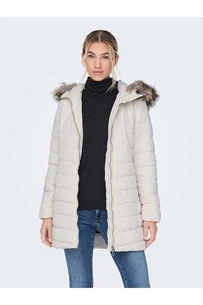 کاپشن سفید زنانه رگولار ONLY - کد 349546401