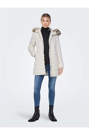 کاپشن سفید زنانه رگولار ONLY - کد 349546401