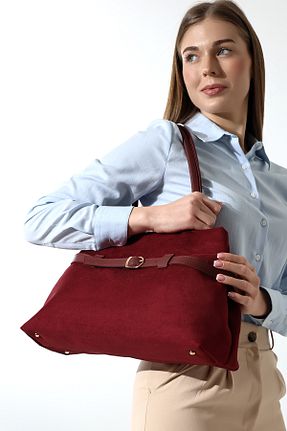 کیف دوشی زرشکی زنانه جیر Moda azza - کد 890123510