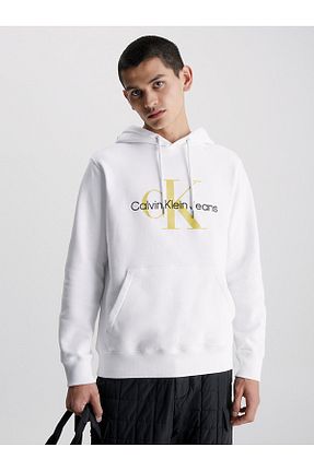 سوئیشرت سفید مردانه ساده Calvin Klein - کد 742237814