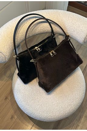 کیف دوشی قهوه ای زنانه جیر ÇANTA - کد 891782869