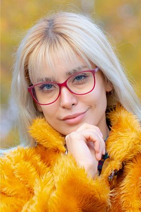 عینک محافظ نور آبی قرمز زنانه مات Focus On Eyewear - کد 65298736