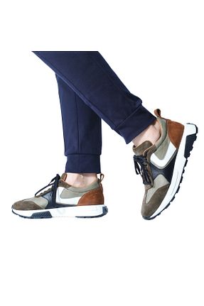 کفش پیاده روی سبز مردانه چرم اصل bagcini - کد 844767774