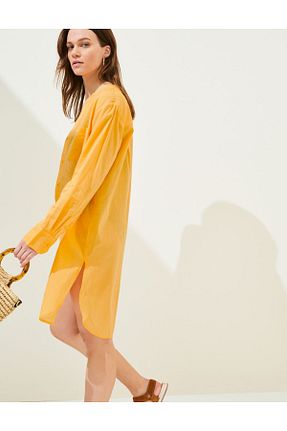 لباس ساحلی نارنجی زنانه پنبه ای Marks & Spencer - کد 705458840