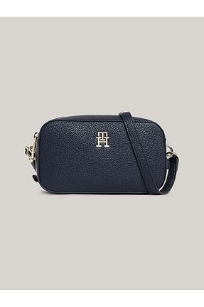 کیف دوشی آبی زنانه چرم خالص Tommy Hilfiger - کد 791077097