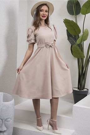 لباس بژ زنانه بافتنی KÜÇÜĞÜM BUTİK - کد 785438520