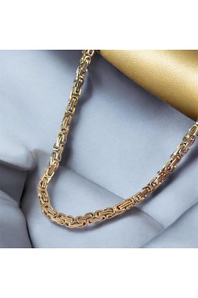 گردنبند استیل ( فولاد ) طلائی مردانه استیل ضد زنگ özgül takı ve tasarım - کد 890153831