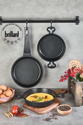 ماهیتابه مشکی زیره نچسب Brillant - کد 818132951