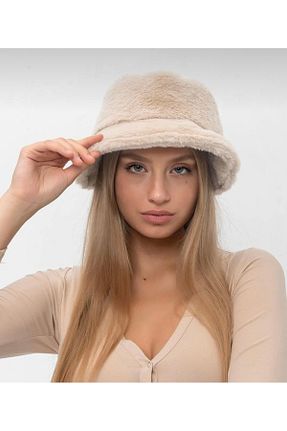 کلاه بژ زنانه پلی استر AYGÜN - کد 890177742