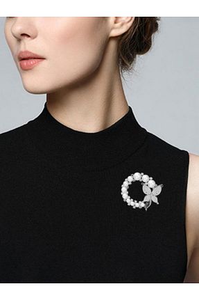 سنجاق سینه سفید فلزی Punky Store - کد 890179278