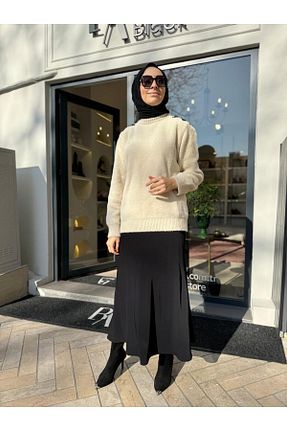 دامن حجاب مشکی زنانه رگولار Almarwah Black - کد 890200015