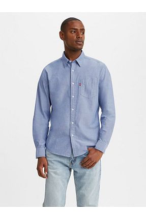 پیراهن آبی مردانه رگولار Levi