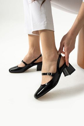 کفش پاشنه بلند کلاسیک مشکی زنانه چرم مصنوعی Güllü Shoes - کد 890217775