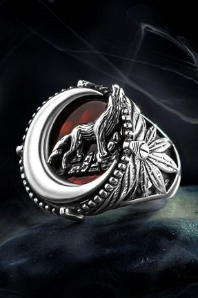 انگشتر نقره طوسی مردانه 925 عیار Diriliş Takı - کد 890262983