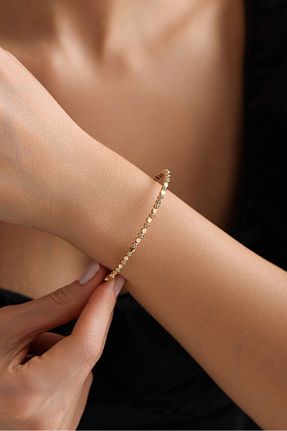 دستبند طلا طلائی زنانه 14 عیار Gianfranco - کد 890958985