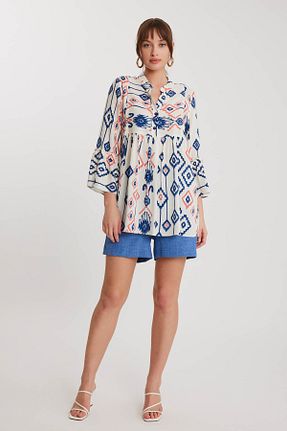 بلوز بژ زنانه Etnik Vitrin - کد 812357910
