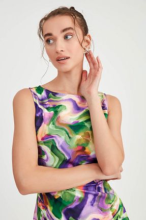 لباس رنگی زنانه بافتنی Vitrin - کد 825984156