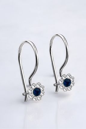 گوشواره نقره سرمه ای بچه گانه 925 عیار jelux silver - کد 889940732