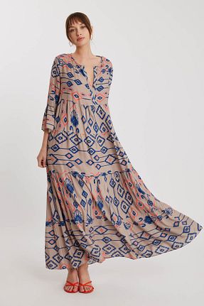 لباس قهوه ای زنانه بافتنی Vitrin - کد 812357916