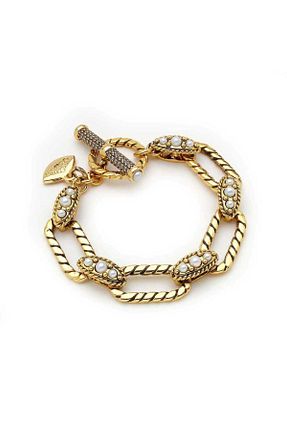 دستبند جواهر طلائی بچه گانه زیرکن Mon Reve - کد 379971870