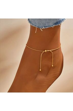 خلخال جواهر طلائی زنانه روکش طلا Minnoş Dükkan - کد 890304806
