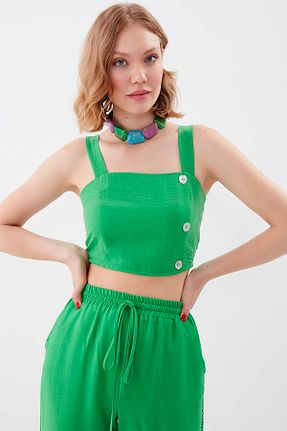بلوز سبز زنانه ساده Vitrin - کد 736457632
