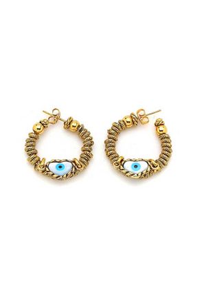گوشواره جواهر طلائی سنگ طبیعی Mon Reve - کد 783280608