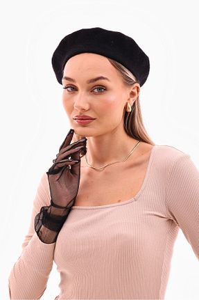 کلاه پشمی مشکی زنانه پشمی Ritagarcia - کد 890351009