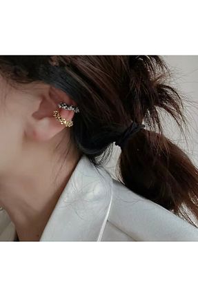 گوشواره غضروفی جواهر طلائی زنانه پوشش لاکی monalisatoka - کد 890344806