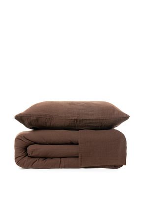 روتختی دونفره قهوه ای پنبه ای MYLASA HOME - کد 885405001
