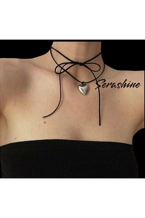 گردنبند جواهر مشکی زنانه Serashine - کد 890365105