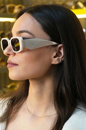 عینک آفتابی طوسی زنانه UV400 Prada - کد 870540844