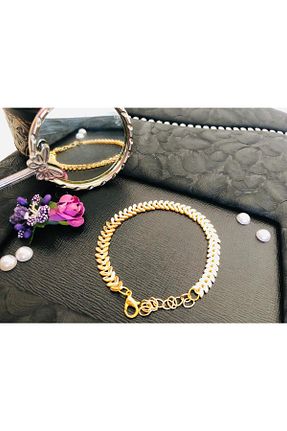 دستبند استیل (فولاد) زرد زنانه روکش طلا TERE STYLE - کد 882563858