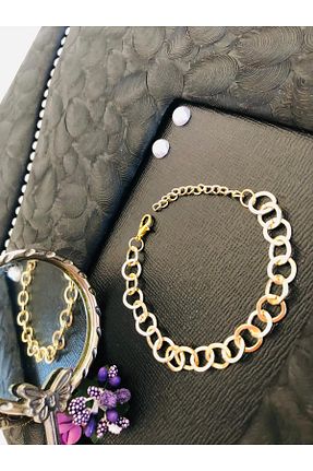 دستبند استیل (فولاد) زرد زنانه روکش طلا TERE STYLE - کد 882564777