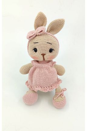 اسباب بازی مخملی صورتی بچه گانه 30 cm Handmade - کد 890197753