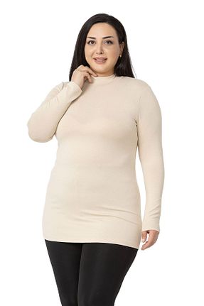 بادی سایز بزرگ بژ زنانه Bodycon DISENTIS MODEST - کد 754216378