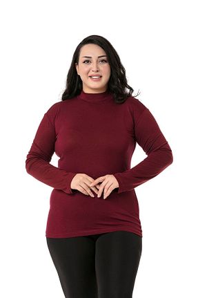 بادی سایز بزرگ زرشکی زنانه Bodycon DISENTIS MODEST - کد 754212140