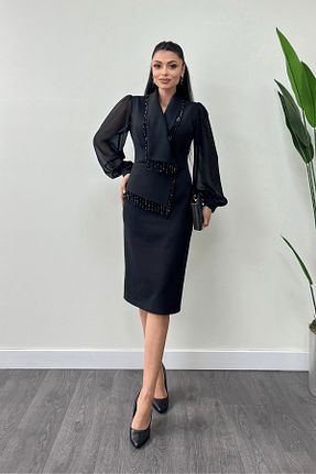 لباس مجلسی و فارغ التحصیلی مشکی زنانه رگولار giyimmasalı - کد 890439942