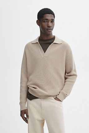 رویه بژ مردانه پنبه ای Massimo Dutti - کد 891416404