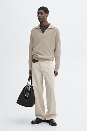 رویه بژ مردانه پنبه ای Massimo Dutti - کد 891416404