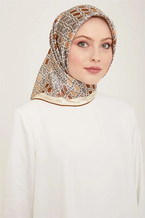 روسری قهوه ای İpek Tivil Armine - کد 808387007