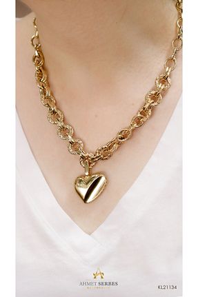 گردنبند طلا طلائی زنانه 14 عیار CETAŞ - کد 891436048
