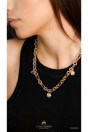 گردنبند طلا طلائی زنانه 14 عیار CETAŞ - کد 891435160