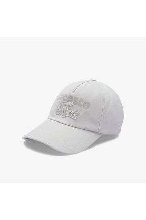 کلاه طوسی زنانه پنبه ای Lacoste - کد 890467040