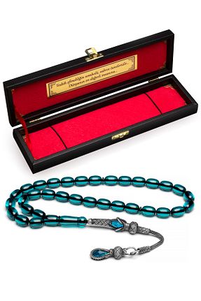 تسبیح فیروزه ای کهربا OTTOTESBİH - کد 890490076
