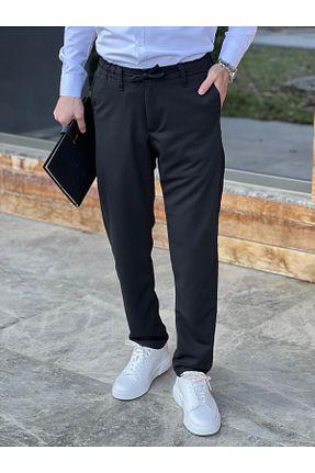 شلوار مشکی مردانه بافت ElitWear - کد 890474087